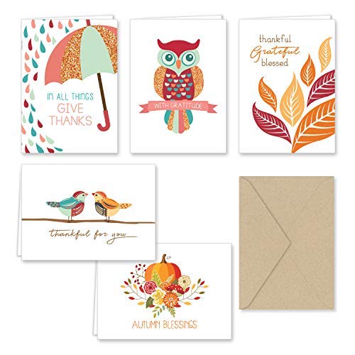 Autumn Blessings Thank You Note Cards