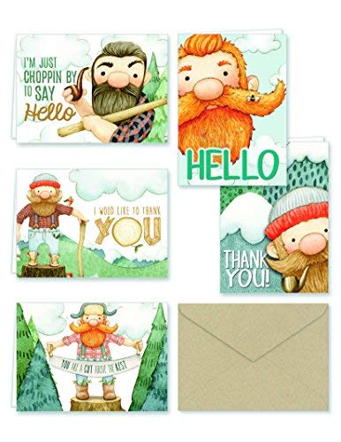 Lumberjack Thank You and General Note Cards