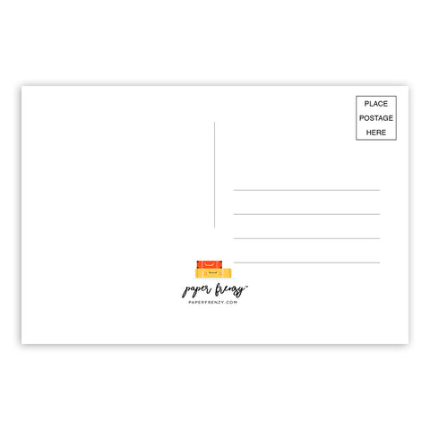 Paper Frenzy We're Moving Car Themed Moving POSTCARD - 25 pack