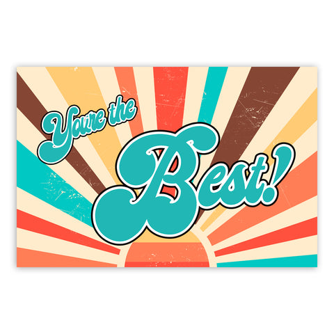 Paper Frenzy Retro Sunshine You're the Best Appreciation POSTCARD - 25 pack