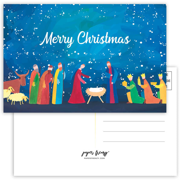 Paper Frenzy Abstract Nativity POSTCARDS - 25 pack