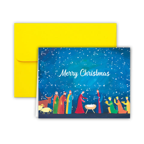 Abstract Nativity Christmas Cards