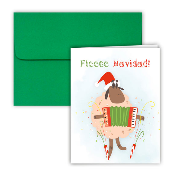 Fleece Navidad Sheep Christmas Cards