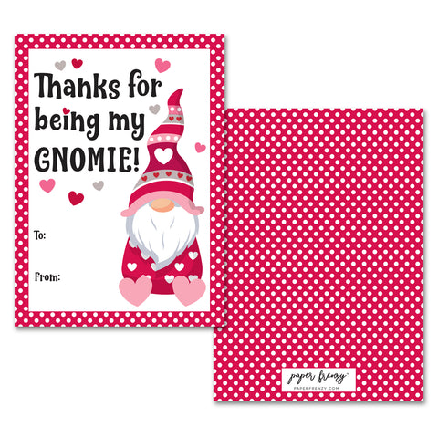 Paper Frenzy Gnome Themed Valentines - 25 pack WITH ENVELOPES