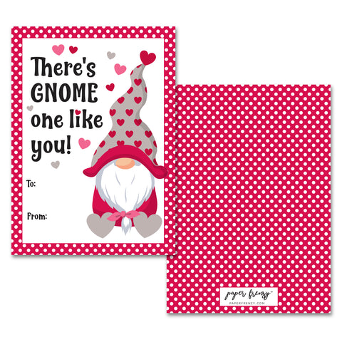 Paper Frenzy Gnome Themed Valentines - 25 pack WITH ENVELOPES