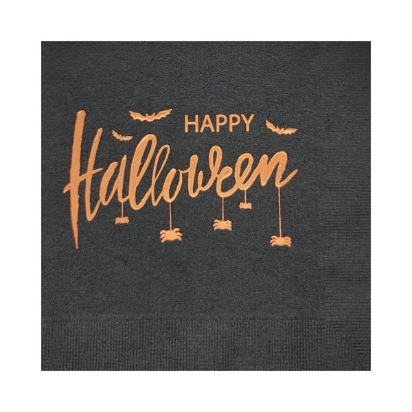 Happy Halloween Foil Printed Luncheon Napkins - 25 pack