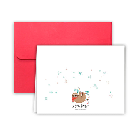 Holiday Sloth Christmas Cards