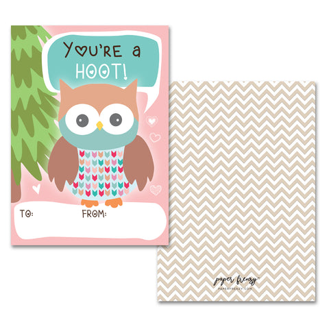 Paper Frenzy Woodland Animals Themed Valentines - 25 pack WITH ENVELOPES