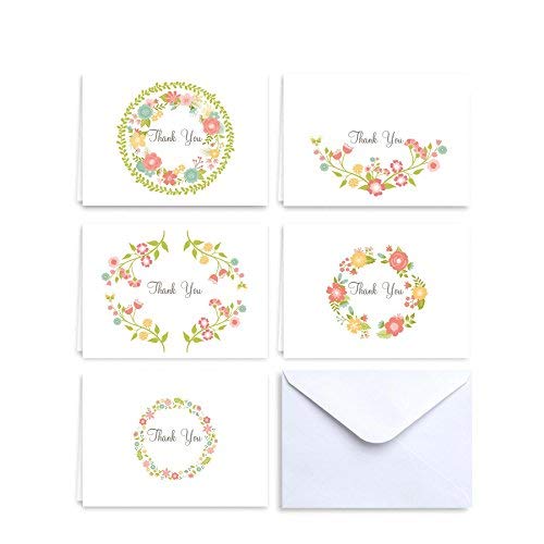 Spring Floral Collection Thank You Note Cards