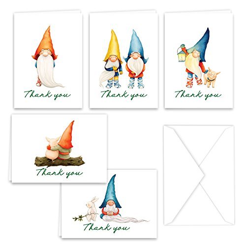 Gnomes Thank You Note Card Collection