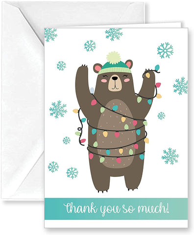 North Pole Collection Winter Christmas Holiday Thank You Note Cards